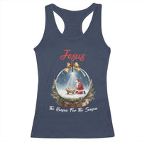 Jesus Santa Christmas Racerback Tank Top The Reason For The Season - Wonder Print Shop
