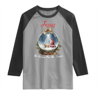 Jesus Santa Christmas Raglan Shirt The Reason For The Season - Wonder Print Shop