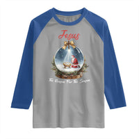 Jesus Santa Christmas Raglan Shirt The Reason For The Season - Wonder Print Shop