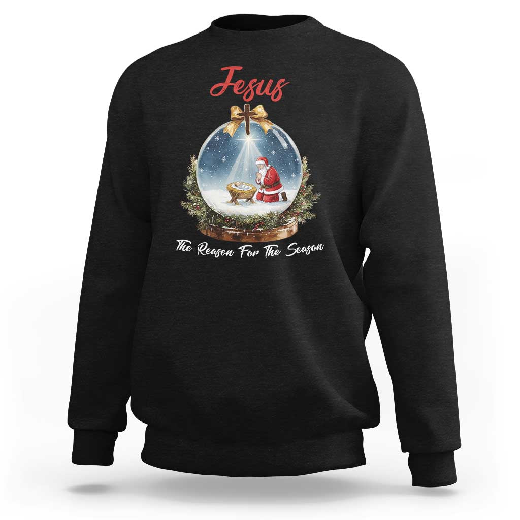 Jesus Santa Christmas Sweatshirt The Reason For The Season - Wonder Print Shop