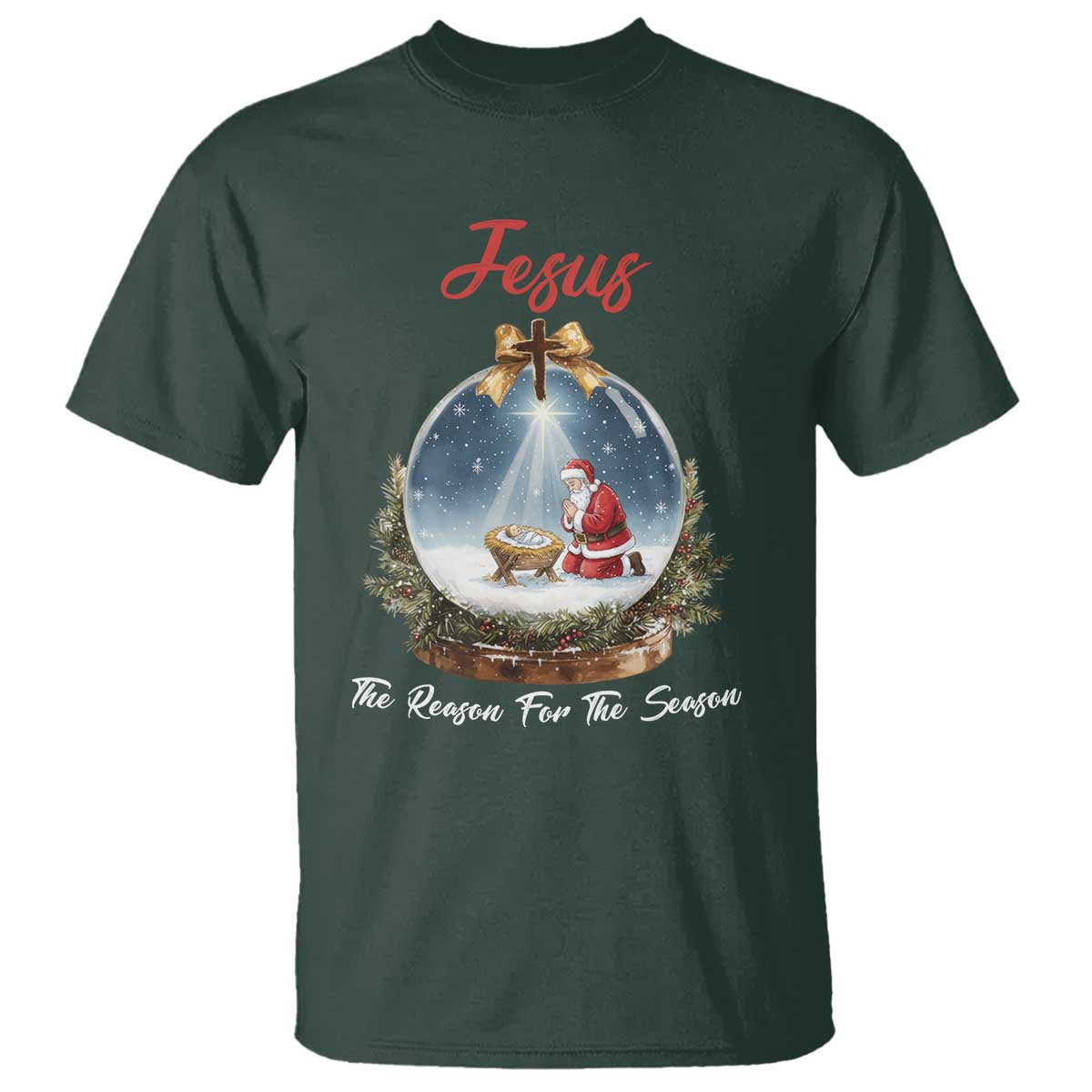 Jesus Santa Christmas T Shirt The Reason For The Season - Wonder Print Shop