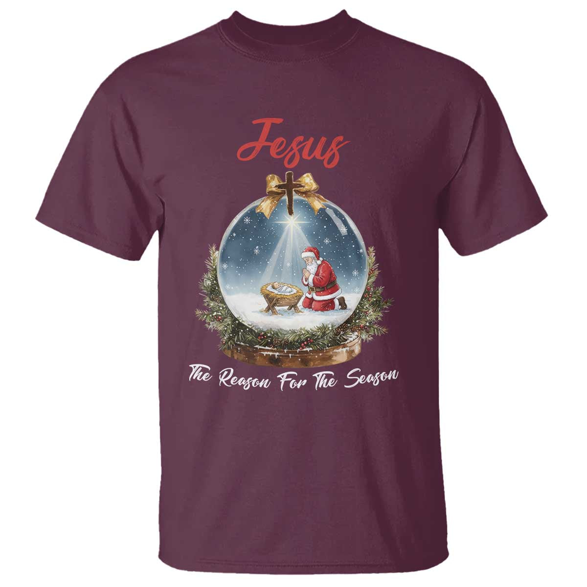 Jesus Santa Christmas T Shirt The Reason For The Season - Wonder Print Shop
