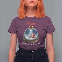Jesus Santa Christmas T Shirt For Women The Reason For The Season - Wonder Print Shop