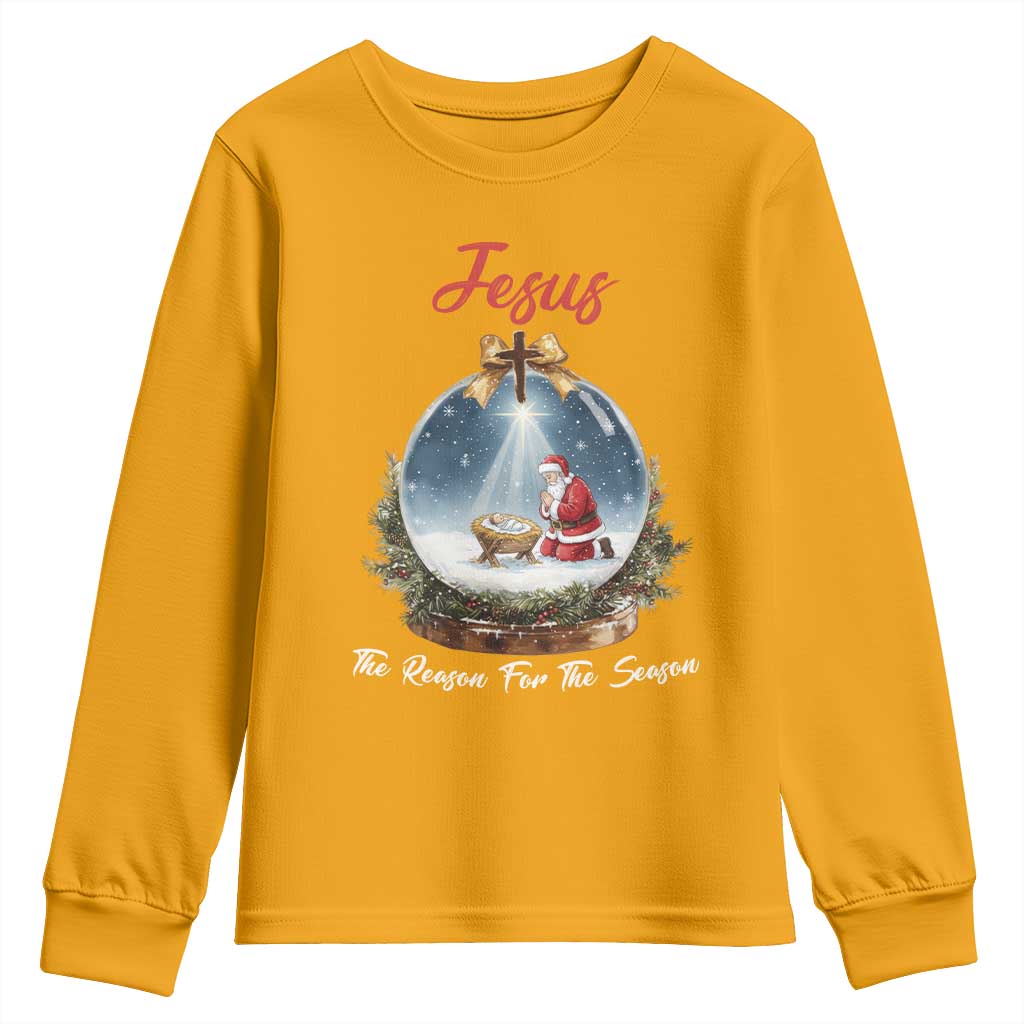 Jesus Santa Christmas Youth Sweatshirt The Reason For The Season - Wonder Print Shop
