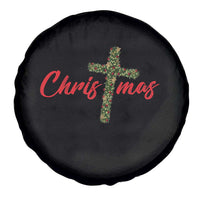 Christian Christmas Spare Tire Cover Cross Lights Faith - Wonder Print Shop