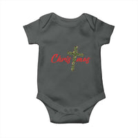 Christian Christmas Baby Onesie Cross Lights Faith - Wonder Print Shop