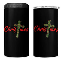 Christian Christmas 4 in 1 Can Cooler Tumbler Cross Lights Faith - Wonder Print Shop