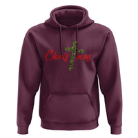 Christian Christmas Hoodie Cross Lights Faith - Wonder Print Shop