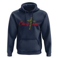 Christian Christmas Hoodie Cross Lights Faith - Wonder Print Shop