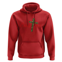 Christian Christmas Hoodie Cross Lights Faith - Wonder Print Shop