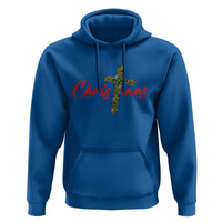 Christian Christmas Hoodie Cross Lights Faith - Wonder Print Shop