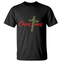 Christian Christmas T Shirt Cross Lights Faith - Wonder Print Shop