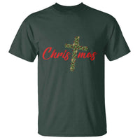 Christian Christmas T Shirt Cross Lights Faith - Wonder Print Shop