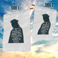 Christian Jesus Garden Flag Cross Bible Verse Inspirational Isalah 9:6 - Wonder Print Shop