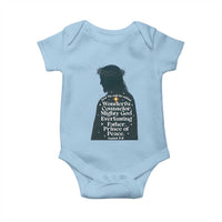Christian Jesus Baby Onesie Cross Bible Verse Inspirational Isalah 9:6 - Wonder Print Shop
