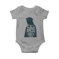 Christian Jesus Baby Onesie Cross Bible Verse Inspirational Isalah 9:6 - Wonder Print Shop