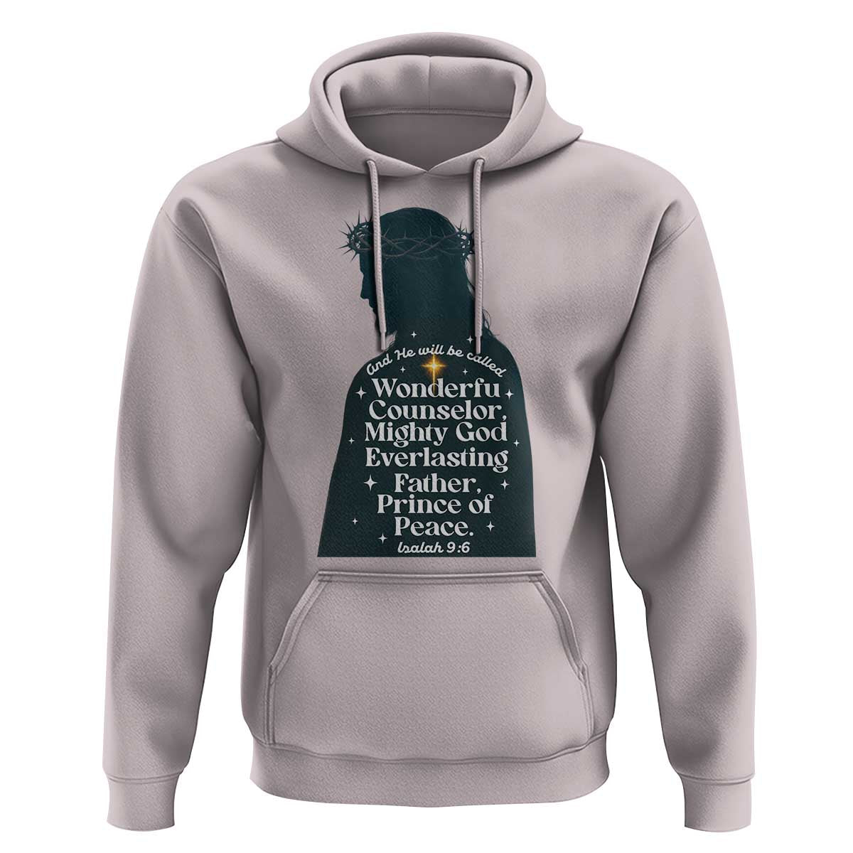 Christian Jesus Hoodie Cross Bible Verse Inspirational Isalah 9:6 - Wonder Print Shop