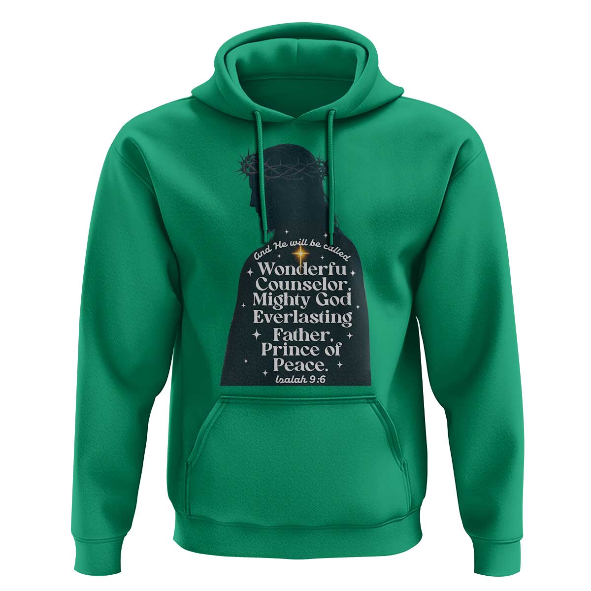 Christian Jesus Hoodie Cross Bible Verse Inspirational Isalah 9:6 - Wonder Print Shop