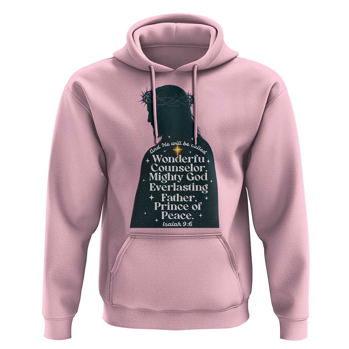 Christian Jesus Hoodie Cross Bible Verse Inspirational Isalah 9:6 - Wonder Print Shop