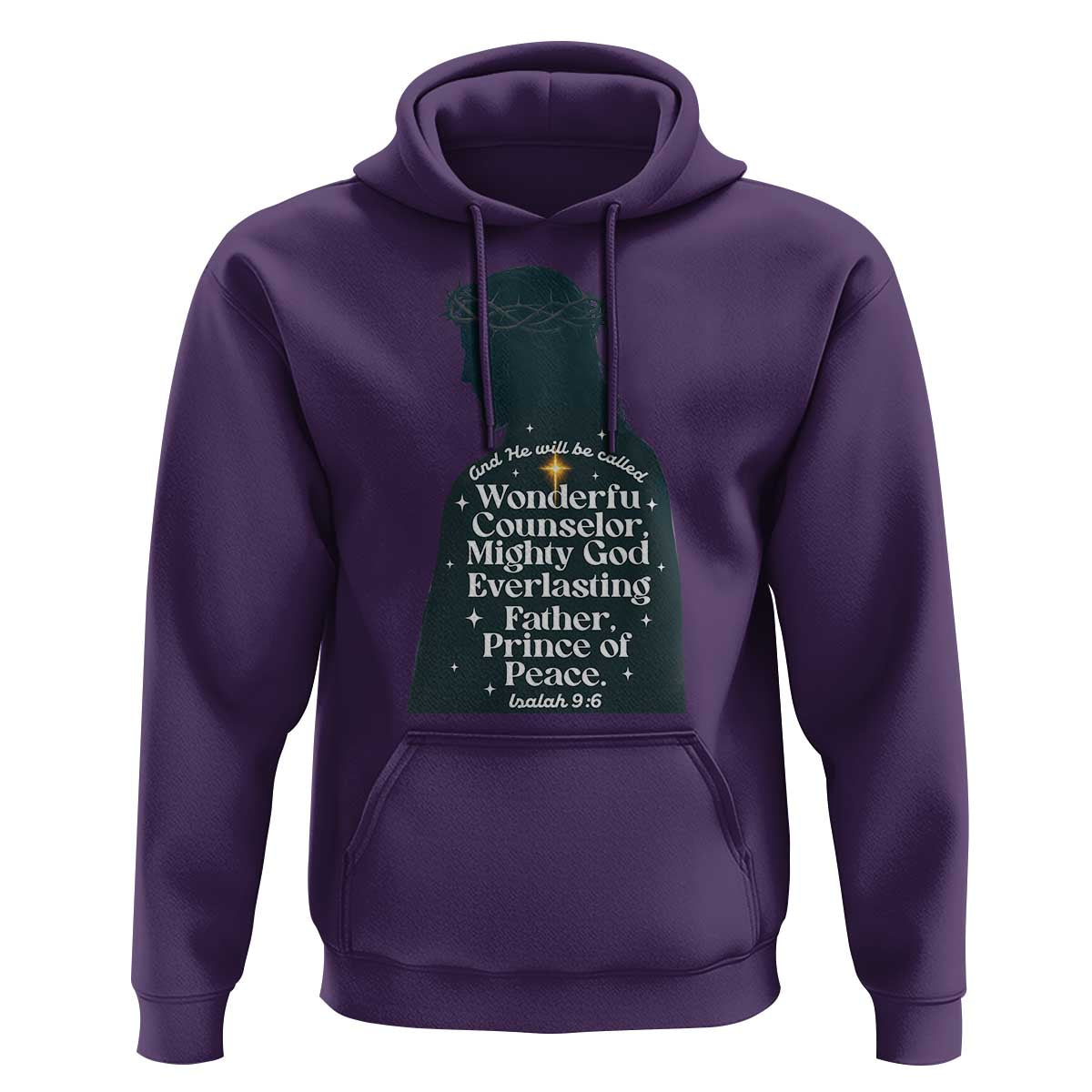 Christian Jesus Hoodie Cross Bible Verse Inspirational Isalah 9:6 - Wonder Print Shop