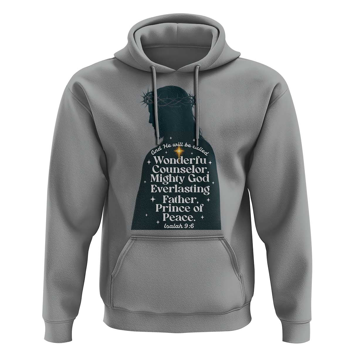 Christian Jesus Hoodie Cross Bible Verse Inspirational Isalah 9:6 - Wonder Print Shop