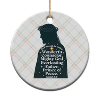 Christian Jesus Ceramic Ornament Cross Bible Verse Inspirational Isalah 9:6 - Wonder Print Shop