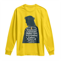Christian Jesus Long Sleeve Shirt Cross Bible Verse Inspirational Isalah 9:6 - Wonder Print Shop