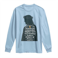 Christian Jesus Long Sleeve Shirt Cross Bible Verse Inspirational Isalah 9:6 - Wonder Print Shop