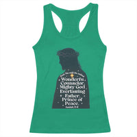 Christian Jesus Racerback Tank Top Cross Bible Verse Inspirational Isalah 9:6 - Wonder Print Shop
