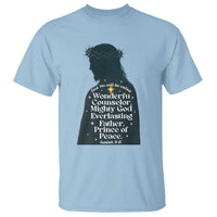 Christian Jesus T Shirt Cross Bible Verse Inspirational Isalah 9:6 - Wonder Print Shop