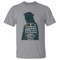 Christian Jesus T Shirt Cross Bible Verse Inspirational Isalah 9:6 - Wonder Print Shop