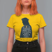 Christian Jesus T Shirt For Women Cross Bible Verse Inspirational Isalah 9:6 - Wonder Print Shop