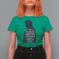 Christian Jesus T Shirt For Women Cross Bible Verse Inspirational Isalah 9:6 - Wonder Print Shop