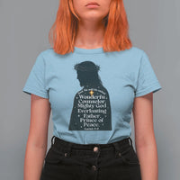 Christian Jesus T Shirt For Women Cross Bible Verse Inspirational Isalah 9:6 - Wonder Print Shop