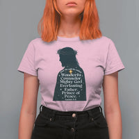 Christian Jesus T Shirt For Women Cross Bible Verse Inspirational Isalah 9:6 - Wonder Print Shop