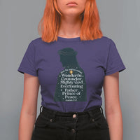 Christian Jesus T Shirt For Women Cross Bible Verse Inspirational Isalah 9:6 - Wonder Print Shop