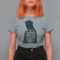 Christian Jesus T Shirt For Women Cross Bible Verse Inspirational Isalah 9:6 - Wonder Print Shop