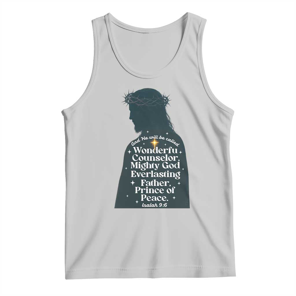 Christian Jesus Tank Top Cross Bible Verse Inspirational Isalah 9:6 - Wonder Print Shop