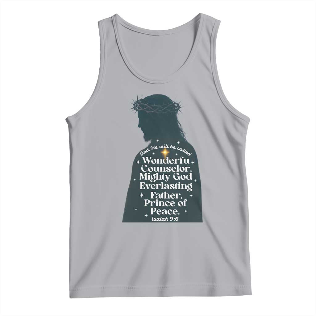 Christian Jesus Tank Top Cross Bible Verse Inspirational Isalah 9:6 - Wonder Print Shop
