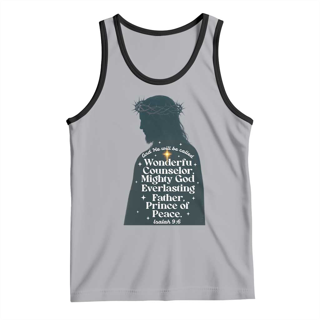 Christian Jesus Tank Top Cross Bible Verse Inspirational Isalah 9:6 - Wonder Print Shop