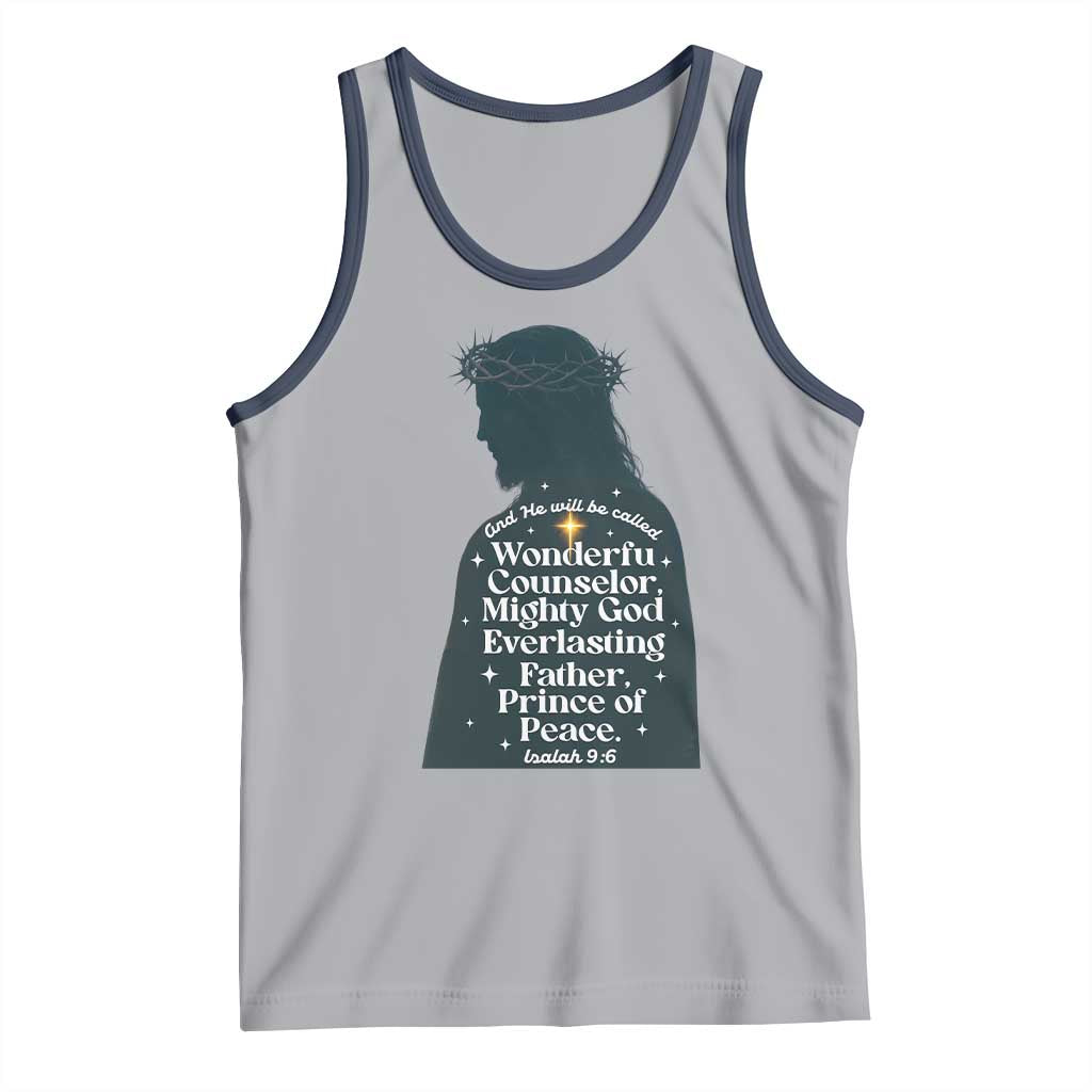 Christian Jesus Tank Top Cross Bible Verse Inspirational Isalah 9:6 - Wonder Print Shop