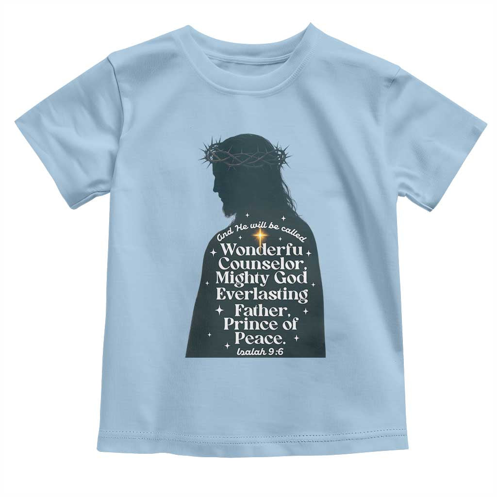 Christian Jesus Toddler T Shirt Cross Bible Verse Inspirational Isalah 9:6 - Wonder Print Shop