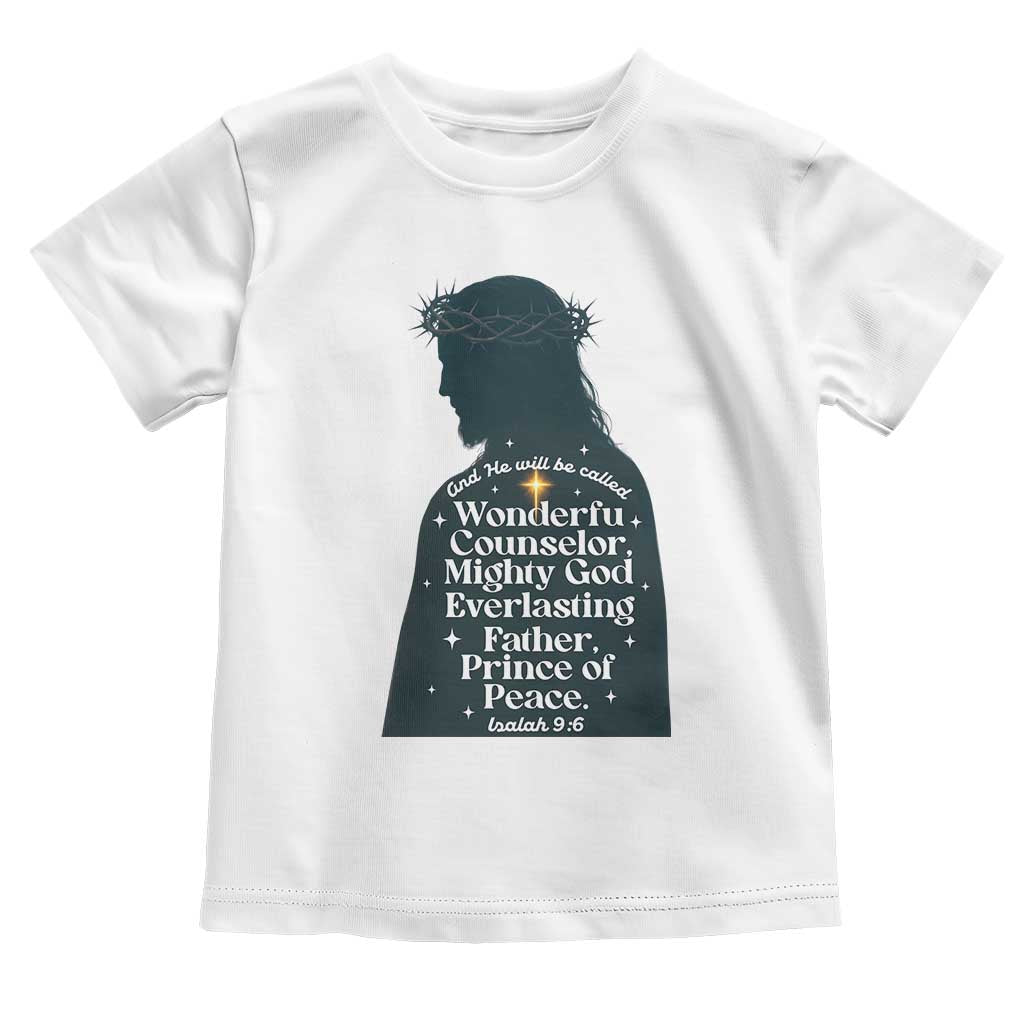 Christian Jesus Toddler T Shirt Cross Bible Verse Inspirational Isalah 9:6 - Wonder Print Shop