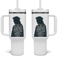 Christian Jesus Tumbler With Handle Cross Bible Verse Inspirational Isalah 9:6 - Wonder Print Shop
