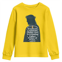 Christian Jesus Youth Sweatshirt Cross Bible Verse Inspirational Isalah 9:6 - Wonder Print Shop