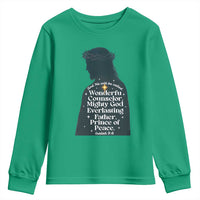 Christian Jesus Youth Sweatshirt Cross Bible Verse Inspirational Isalah 9:6 - Wonder Print Shop