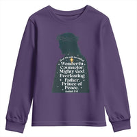 Christian Jesus Youth Sweatshirt Cross Bible Verse Inspirational Isalah 9:6 - Wonder Print Shop