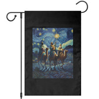 Three Kings Garden Flag Nativity Scene Starry Night Christian Christmas - Wonder Print Shop