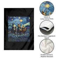 Three Kings Garden Flag Nativity Scene Starry Night Christian Christmas - Wonder Print Shop