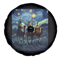 Three Kings Spare Tire Cover Nativity Scene Starry Night Christian Christmas - Wonder Print Shop